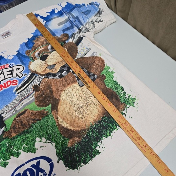 Fox Sports Digger and Friends Tee Mens Cotton Graphic T-Shirt Size Large Racing - Picture 11 of 12